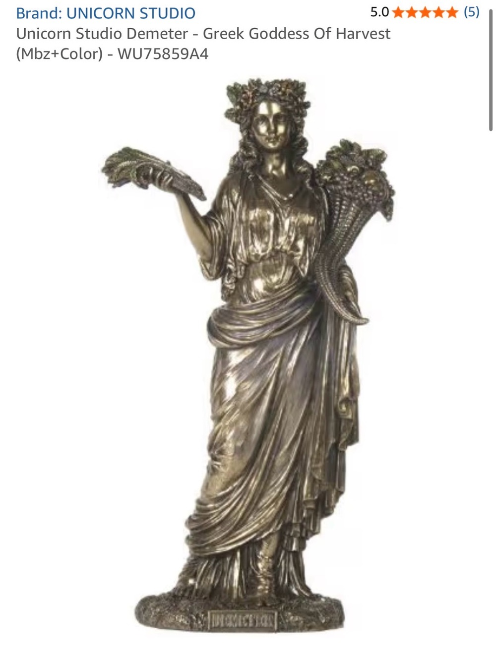 Unicorn Studio Greek Goddess of Harvest